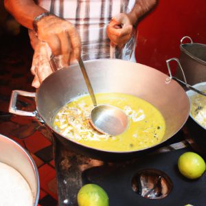 Person cooking traditional Mexican dishes